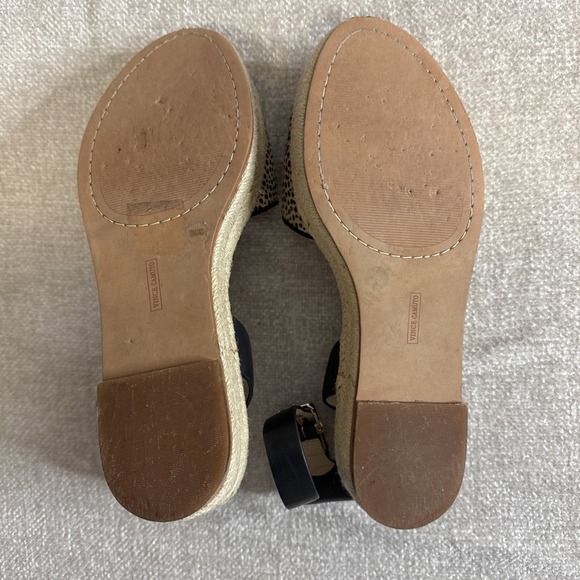 Vince Camuto Espadrille Sandals Women's 9M Kathalia Cow Hair Leopard Platform - Picture 5 of 6